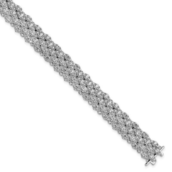 New Sterling Silver Tennis Bracelet - Picture 3 of 3